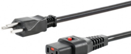 IL13-CH1-H05-3100-200, Mains cable Type 12-Plug C13 With Lock-Socket 2 m, Schaffner