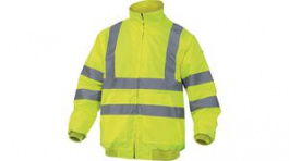 RENHVJA3X, High Visibility Bomber Jacket Size 3XL Flourescent Yellow, Delta Plus