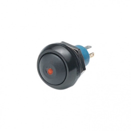 IPR3SAD2L0S, Illuminated Pushbutton Switch Off-(On) Black, APEM