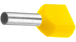 490714D [100 шт], Twin entry ferrule 6 mm2 yellow 26 mm pack of 100 pieces, Vogt AG