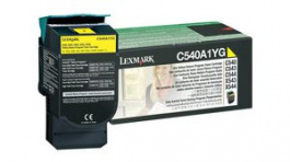 C540A1YG, Toner Cartridge, 1000 Sheets, Yellow, Lexmark