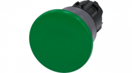 3SU1030-1BD40-0AA0, SIRIUS ACT Mushroom Push-Button front element Metal, matte, green, Siemens
