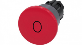 3SU1030-1BA20-0AD0, SIRIUS ACT Mushroom Push-Button front element Metal, matte, red, Siemens