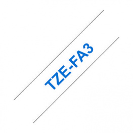 TZE-FA3, Label Tape 12 mm Blue on White 3 m, Brother