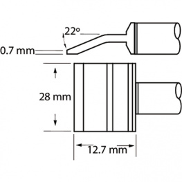 PTTC-707 [2 шт], Soldering Tip Blade, pair 28.0 mm 390 °C, Metcal