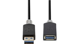 CCBP61010AT20, USB 3.0 Cable USB A Plug - USB A Socket 2m Anthracite, Nedis (HQ)