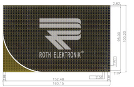 RE500-LF, Laboratory card FR4 epoxy heat tin-plated, Roth Elektronik