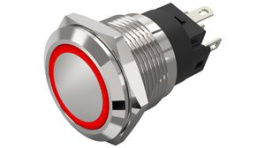 82-5551.2113, Illuminated Pushbutton 1CO, IP65/IP67, LED, Red, Maintained Function, EAO
