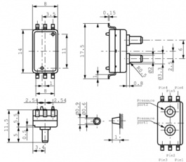 XFDM-025KPDSR, Pressure sensor 0...25 kPa, Fujikura