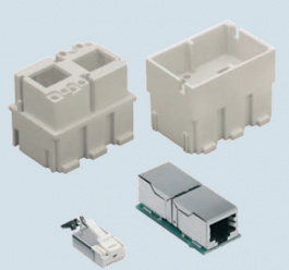 CX 02 JM, MALE INS. x 2 RJ45 M-M, ILME