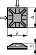 HC-100 [100 шт] Cable tie mount 3.2 mm PU=100p.