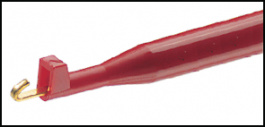 KLEPS 2 BU RED, Clamp-type test probe diam. 2 mm red, SKS Kontakttechnik