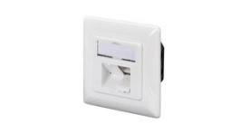 DN-9001-N, Cat5e Network Wall Outlet 2x RJ45 Flush Mount White, DIGITUS