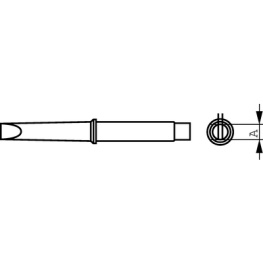 CT6 C7, Soldering Tip CT6 Chisel 3.2mm, Weller