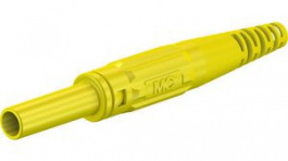 66.9155-24, In-Line Safety Socket 4mm Yellow 32A 1kV Nickel-Plated, Staubli (former Multi-Contact )