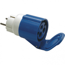73.001, Adapter for CEE plug DE White Protective contact, FME Fanton