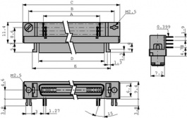 10236-5212PL, Разъем: MDR; PIN:36; экранированный; Фиксация: защелка; на панель, 3M