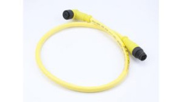 1200660980, Micro-Change (M12) Double-Ended Cordset 4 Poles Male (Straight) to Female (90°) 18 AWG Yellow TPE Cable 5m, Molex