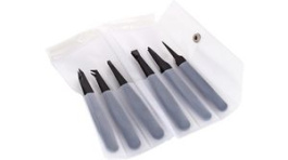 K6PISV, Kit of 6 Tweezers ESD Safe PVDF, Ideal-Tek