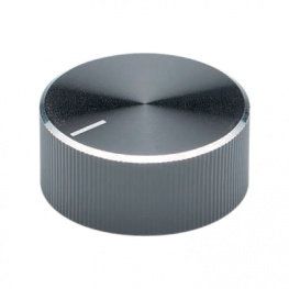 A1418260, Instrument knob black anodised 19 mm, OKW