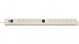 1156225012, Outlet Strip 12 Type K White Type K 3m, Brennenstuhl