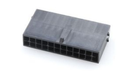 215922-1601, Micro-Fit+ Housing, Panel Mount Ears, Glow-Wire Capable, Black, Plug, 16 Poles, 2 Rows, 3mm Pitch, Molex