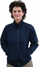 51-761-0025, ESD fleece Size XL blue, K&K Fabric