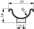 C1 Mounting clip Cradle clip Black Polyamide 6.6 (N66) - 201-10010