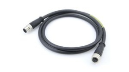 1200660583, Micro-Change (M12) Double-Ended Cordset 8 Poles Male (Straight) to Female (Straight) 24 AWG Black PUR/PVC 5m, Molex