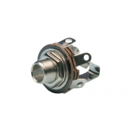 ES 63 S, Jack panel socket diam. 6.35 mm nickel-plated 3P, Goobay