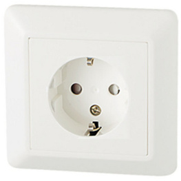 1841416, Safety socket 84 x 84 x 31 mm 250 VAC 16 A DE - white, ELKO