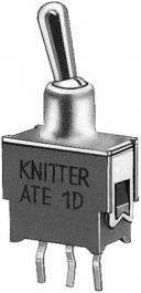 ATE 1D, Toggle Switch, On-On, Soldering Pins, Straight, Knitter-switch
