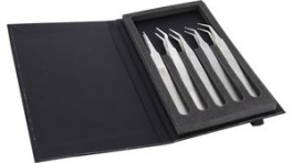 K5SMDF, Kit of 5 SMD Tweezers Stainless Steel, Ideal-Tek