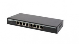 DN-95340, PoE Switch, Unmanaged, 1Gbps, 135W, RJ45 Ports 8, PoE Ports 8, DIGITUS
