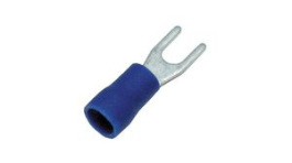 FV2-6A [100 шт], Insulated Fork Terminal, Blue, 6.4mm, 1.04 ... 2.63mm², Vinyl Pack of 100 pieces, JST
