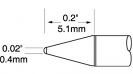 UFTC-7CN04, Soldering Tip Conical / Long Reach 390 °C, Metcal