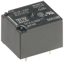 JS1F-24V-F, PCB power relay 24 VDC 360 mW, Panasonic