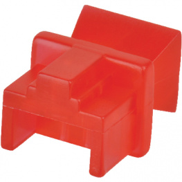 PDCA8TR 007 [10 шт], Dust Covers for RJ45 Sockets red, Maxxtro