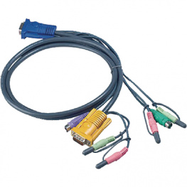 2L-5302P, KVM special combination cable, VGA/PS/2/Audio 1.8 m, Aten