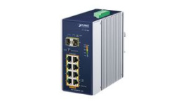 IGS-1020PTF-12V, PoE Switch, Unmanaged, 1Gbps, 240W, RJ45 Ports 8, PoE Ports 8, Fibre Ports 2SFP, Planet