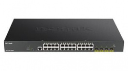 DGS-1250-28XMP, PoE Switch, Managed, 10Gbps, 370W, RJ45 Ports 24, PoE Ports 24, D-Link