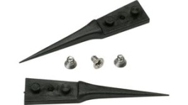 A4WFSV, Kit of 2 PVDF Tips and 3 Screws ESD Flat/Round/Stepped Bottom Paddle 40mm, Ideal-Tek