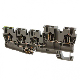 STIO 2,5/4-PE/2B/L, Power supply terminal+PE grey 0.08...2.5 mm2, Phoenix Contact