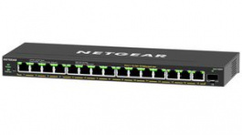 GS316EPP-100PES, Ethernet Switch, RJ45 Ports 16,, NETGEAR