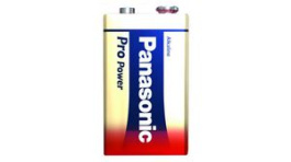 6LR61PPG/1BP, Primary Battery, Alkaline, 9V, Pro Power, Panasonic