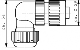 CA 6 W LD, Разъем: круглый; -40?90°C; Класс защиты: IP67; Серия: CA; вилка, Hirschmann