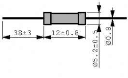 2CS-6K8-J, Wirewound resistor 6.8 kOhm 3 W +- 5 %, ATE ELECTRONICS