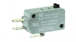 V15T16-EZ100, Micro Switch 16A Plunger 1CO, Honeywell