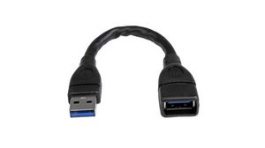 USB3EXT6INBK, Extension Cable USB-A Plug - USB-A Socket 152mm USB 3.0 Black, StarTech.com