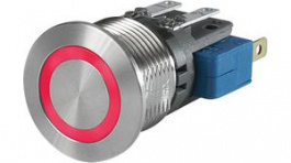 3-102-618, Переключатель: антивандальный; Пол: 2; SPDT; 0,1A/30ВDC; ON-(ON), Schurter